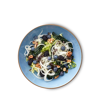 Bitz Wood/Ocean salatskål blå 24 cm