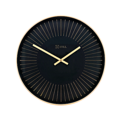 Still vægur sort/guld Ø50 cm