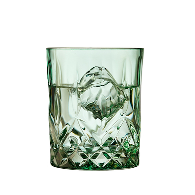 Lyngby Glas Sorrento whiskyglas grøn 32 cl 4 stk.