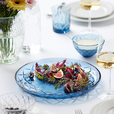 Lyngby Glas Sorrento whiskyglas blå 32 cl 4 stk.