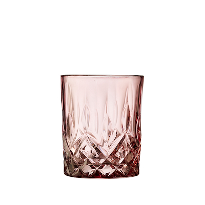 Lyngby Glas Sorrento whiskyglas pink 32 cl 4 stk.
