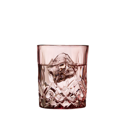 Lyngby Glas Sorrento whiskyglas pink 32 cl 4 stk.