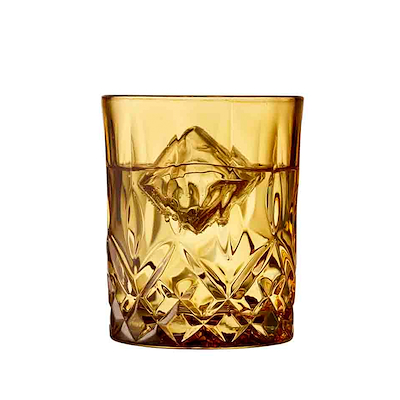 Lyngby Glas Sorrento whiskyglas amber 32 cl 4 stk.
