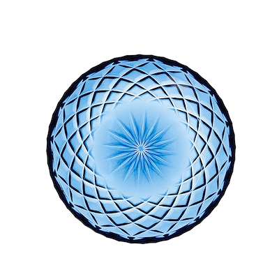Lyngby Glas Sorrento asiet blå 4 stk. 16 cm