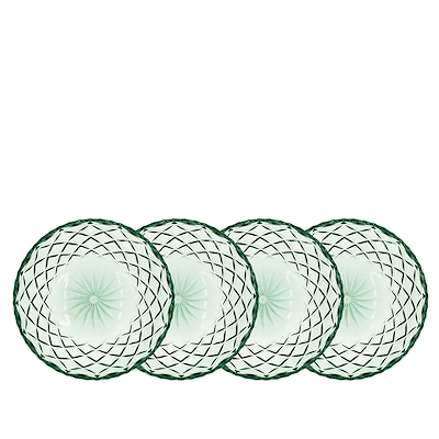 Lyngby Glas Sorrento asiet grøn 4 stk. 16 cm