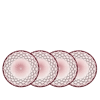 Lyngby Glas Sorrento asiet pink 16 cm 4 stk.