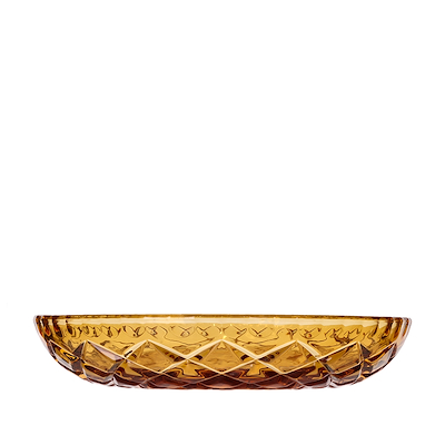 Lyngby Glas Sorrento asiet amber 4 stk. 16 cm