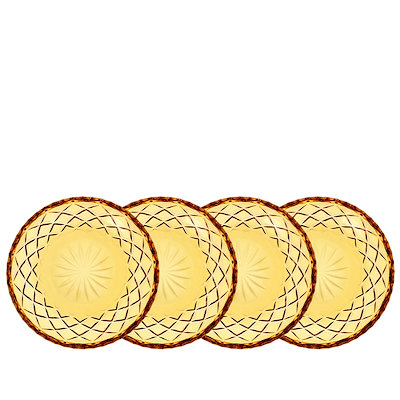 Lyngby Glas Sorrento asiet amber 4 stk. 16 cm