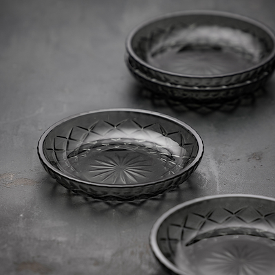 Lyngby Glas Sorrento asiet smoke 4 stk. 16 cm