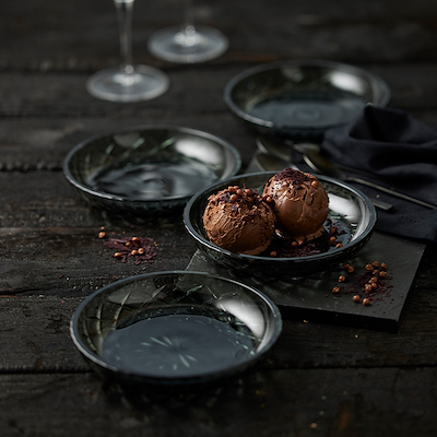 Lyngby Glas Sorrento asiet smoke 4 stk. 16 cm