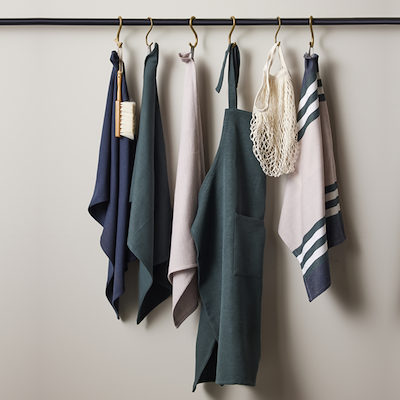 Bastian Tekstiler Diamond viskestykke midnight blue 50x70 cm