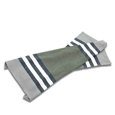 Bastian Karla viskestykke  olive/grå