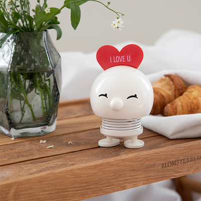 Hoptimist Bimble Love medium hvid 12 cm
