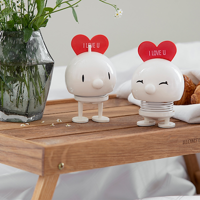 Hoptimist Bimble Love medium hvid 12 cm