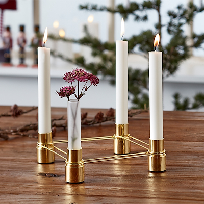 Celebrate Link lysestage med fire glas guld