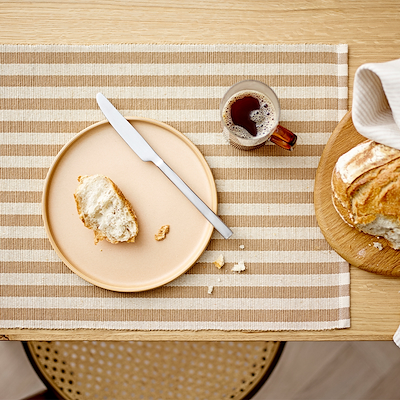 Södahl Statement Stripe dækkeserviet beige 2 stk. 33x48 cm