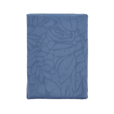 Södahl Abstract Leaves dug damask blå 140x270 cm