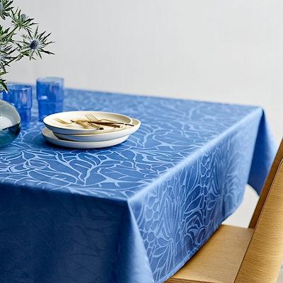 Södahl Abstract Leaves dug blå 140x320 cm