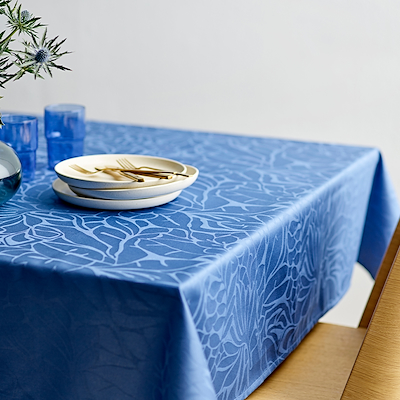 Södahl Abstract Leaves dug blå 140x370 cm