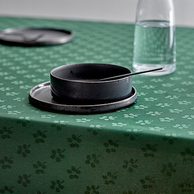 Södahl Forget-me-not damaskdug green 140x270 cm