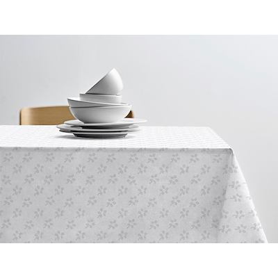 Södahl Forget-me-not damask dug hvid 140 x 320 cm