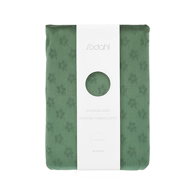 Södahl Forget-me-not damaskdug green 140x370 cm