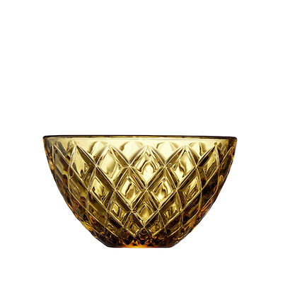 Lyngby Glas Sorrento skål amber Ø12cm 4 stk.