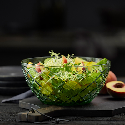 Lyngby Glas Sorrento salatskål grøn Ø24 cm