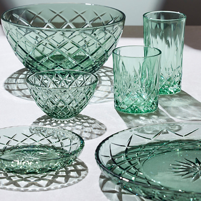 Lyngby Glas Sorrento fad grøn Ø 30 cm