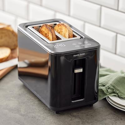 Nordic Sense digital brødristersort 900 watt