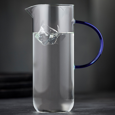 Lyngby Glas Torino glaskande 1,1 liter klar/blå