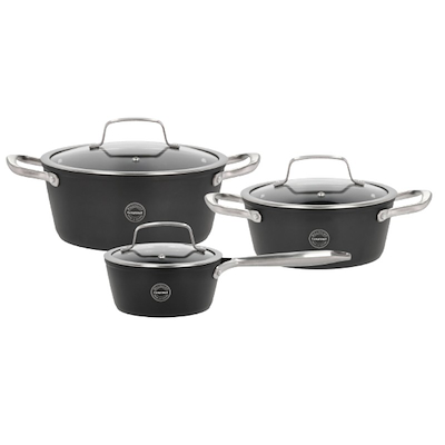 Pillivuyt Gourmet Travo grydesæt 6 dele sort