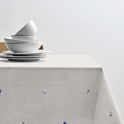 Södahl Christmas Hearts dug blå 140x270 cm