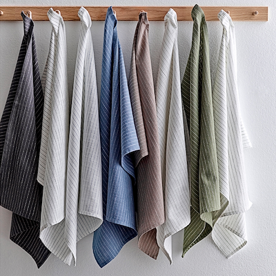 Södahl Organic Line viskestykke ash/white 50x70 cm