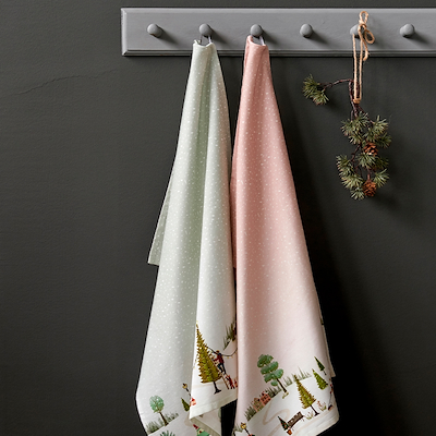 Bastian Tekstiler Vinter viskestykke arctic ice 70x50 cm