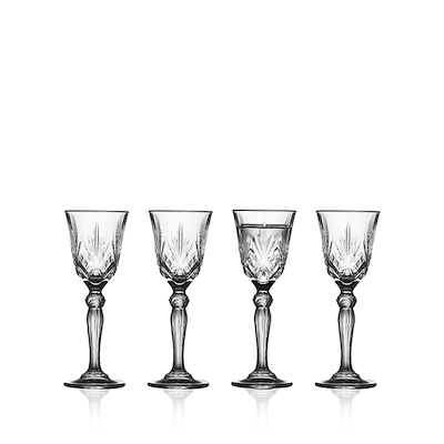Lyngby Glas Melodia snapseglas 5 cl 4 stk.