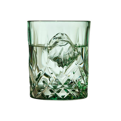 Lyngby Glas Sorrento whiskyglas grøn 4 stk 32 cl