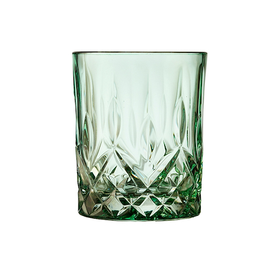 Lyngby Glas Sorrento whiskyglas grøn 4 stk 32 cl