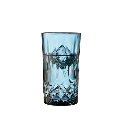 Lyngby Glas Sorrento highball blå 4 stk 38 cl