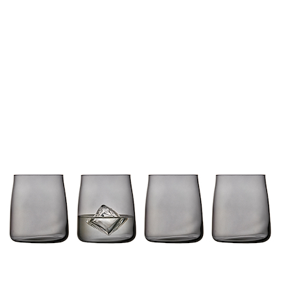 Lyngby Glas Krystal Zero vandglas smoke 42 cl 4 stk.