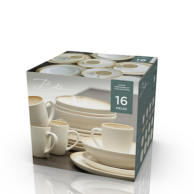 Bitz servicesæt 16 dele creme