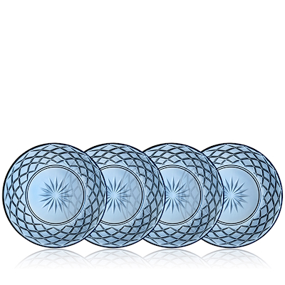 Lyngby Glas Sorrento tallerken 4 stk. blå 21cm