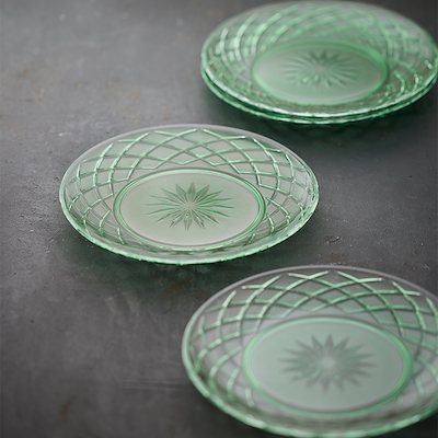 Lyngby Glas Sorrento tallerken 4 stk. grøn 21cm