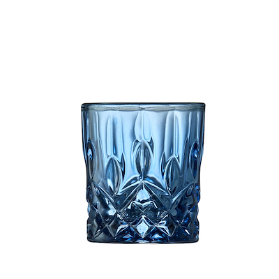 Lyngby Glas Sorrento shotglas blå 4 cl 4 stk.