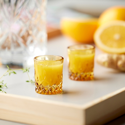Lyngby Glas Sorrento shotglas amber 4 cl 4 stk.