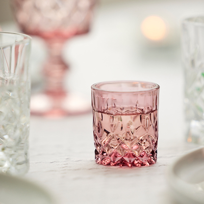 Lyngby Glas Sorrento shotglas pink 4 cl 4 stk.