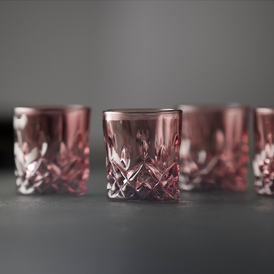 Lyngby Glas Sorrento shotglas pink 4 cl 4 stk.