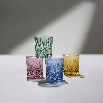 Lyngby Glas Sorrento shotglas pink 4 cl 4 stk.