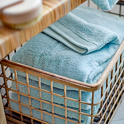 Södahl Organic Comfort håndklæde linen blue 70x140 cm