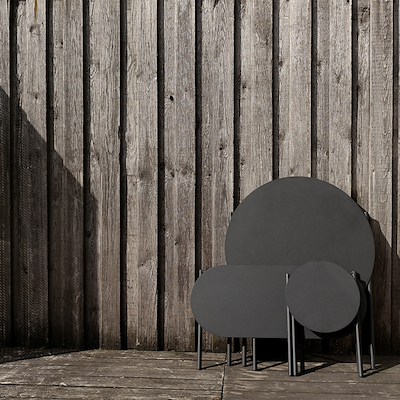 Zone Disc bord sort Ø70 cm